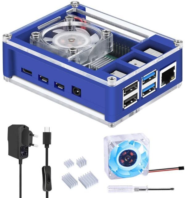 GeeekPi Raspberry Pi 4 Caja con Ventilador